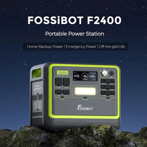 Centrale électrique portable FOSSiBOT F2400, batterie LiFePO4 2048 Wh, générateur solaire de 2400 W Centrale électrique portable FOSSiBOT F2400, batterie LiFePO4 2048 Wh, générateur solaire de 2400 W